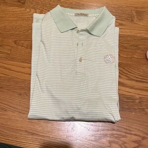 Peter Millar Mint Striped Polo Shirt XL